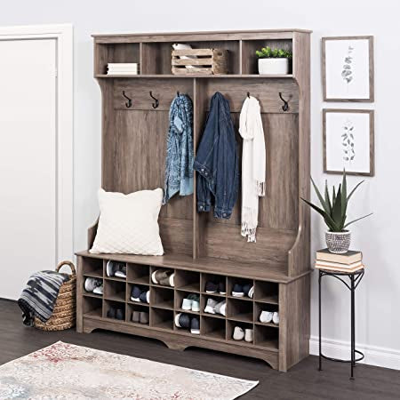 Prepac 60″ 24 Shoe Cubbies Wide Hall Tree Only $267.99 Shipped!