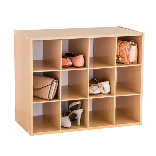 Natural 12-Pair Shoe Organizer