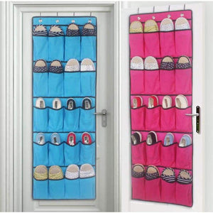 20 Pockets Shoe Organizer Over the Door Storage Rack Hanging Space Saver Hanger