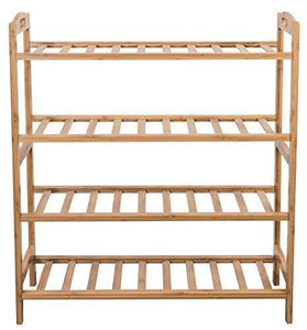 Sorbus Bamboo Shoe Rack - 4-Tier Shoes Rack Organizer - Perfect Bench for Hallway Entryway, Mudroom, Closet, Bedroom, etc