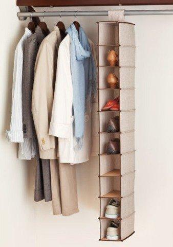 10 Shelf Hanging Shoe Organizer