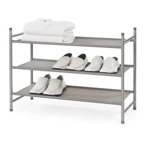 Freestanding Stackable 3-Tier Shoe Rack - Harmony Twill Collection - Style 5019
