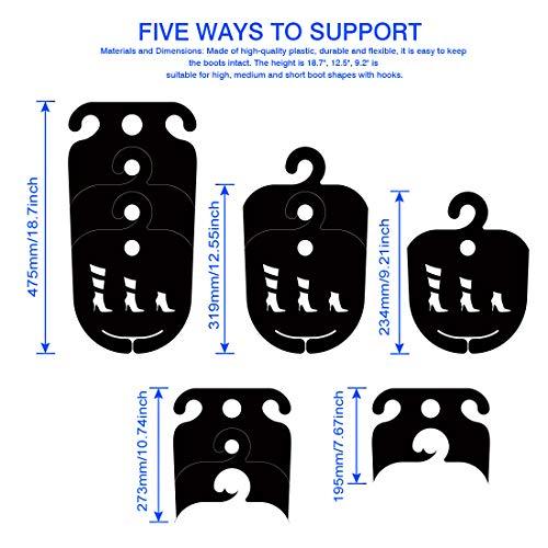 1 Pair Boots Shaper Inserts With Hooks,Boots Support Stand Shoe Organizers Fit Different Length of Boots
