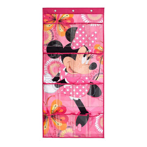 Minnie Mouse Shoe Organizer by Disney | 16-Pocket Hanging Shoe Organizer for Closet and Bedroom Storage | Disney Over The Door Shoe Organizer for Children, Kids Toys