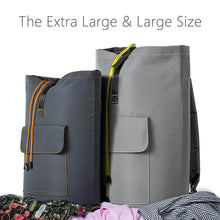Load image into Gallery viewer, Best wowlive extra large laundry bag laundry backpack hanging laundry hamper adjustable shoulder straps camping bag waterproof durable travel collage apartment dorm sports dark grey