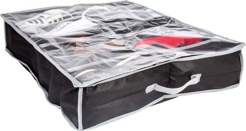 12-Pair Under Bed Shoe Organizer - Black - CASE OF 50