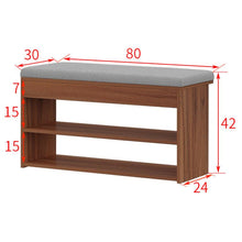 Load image into Gallery viewer, Wooden Shoe Rack Bench Shoe Organizer