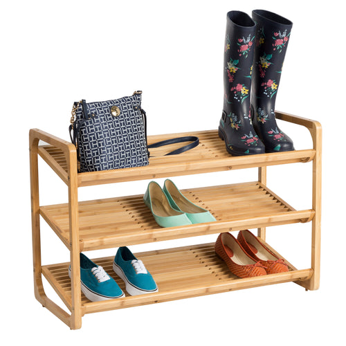 3-Shelf Bamboo Shoe Rack