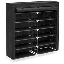 Load image into Gallery viewer, 6-Tier Portable Shoe Rack Closet w/ Fabric Cover
