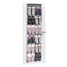 Load image into Gallery viewer, Hanging Shoe Organizer3 Metal Hooks Included 24 Pockets