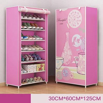 Pretty yet  Practicle 8 or 10 Shelf DIY  Dustproof Fabric  Storage Cabinet Folding Organizer
