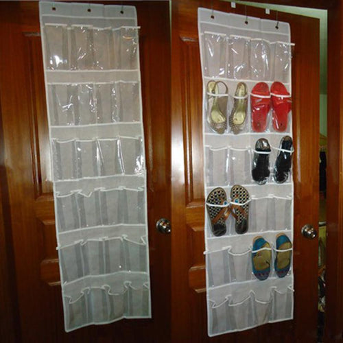 Home Best 24 Pockets Behind Door Shoe Rack Hanging Shoes Storage