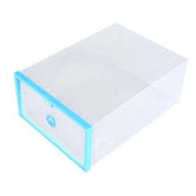 Load image into Gallery viewer, 2Pcs Foldable Plastic Shoe Storage Box Case Clear Shoe Organizer Space Saver Shelf Drawer Shoe Storage Containers Holder