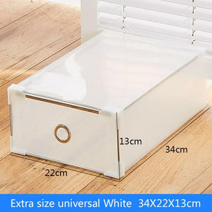 5PCS Eco-Friendly Shoe Storage Box Case Transparent Plastic Storage Box Rectangle PP Shoe Organizer Thickened drawer Shoe Box