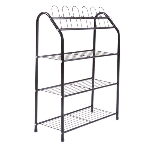 4-Tier Metal Shoe Rack Shelf