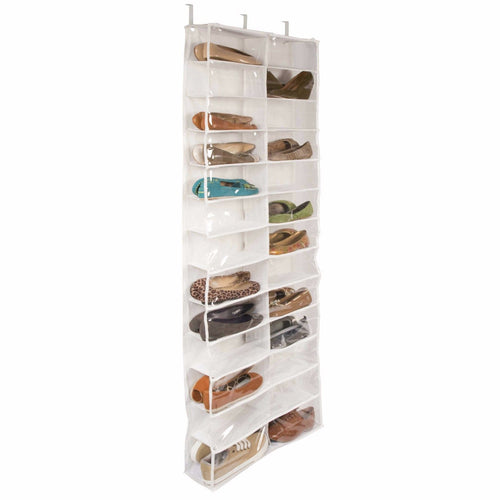 26 Pocket Over the Door Shoe Organizer Rack Hanging Storage Space Saver Hanger